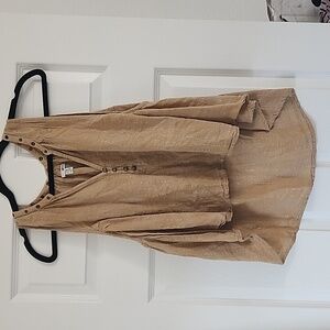 Amuse Society Brown and Gold Tank Top